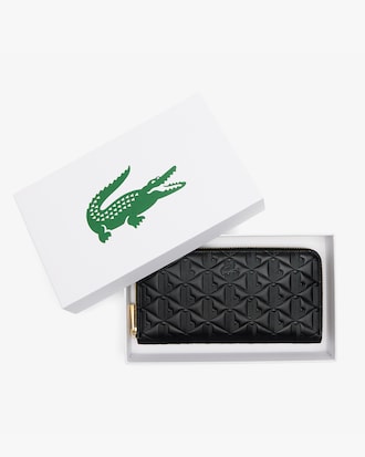 Maheki Embossed Leather Zip Billfold