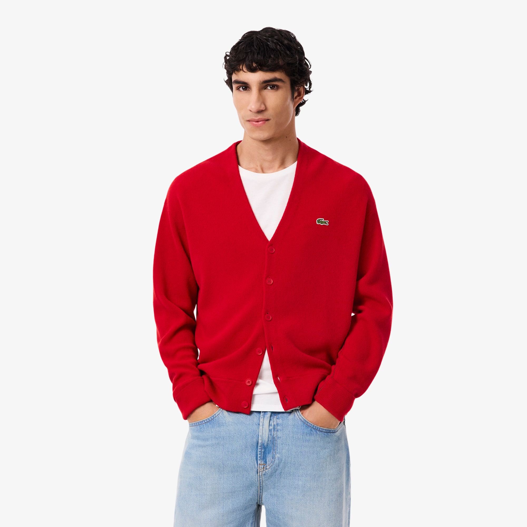 Men's Relaxed Fit Wool Cardigan - Sweaters & Sweatshirts - New In