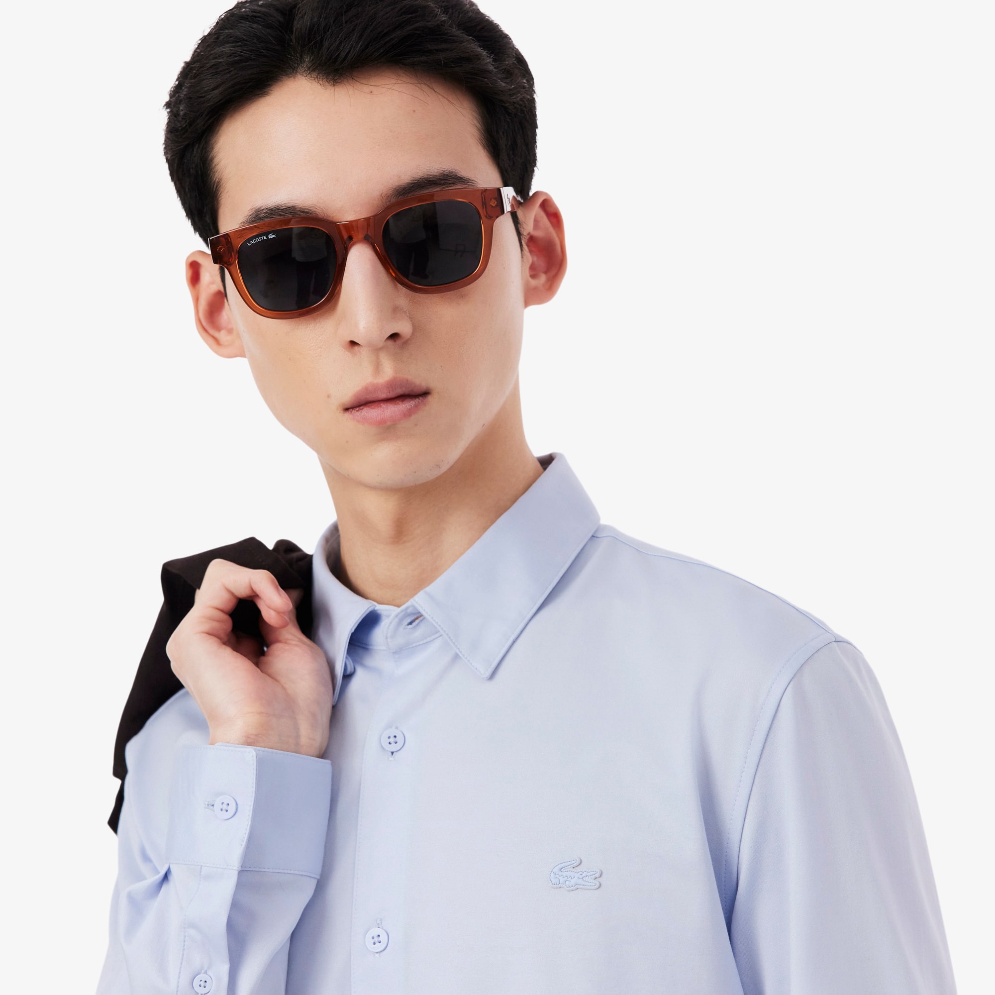 Slim Fit Cotton Blend Shirt