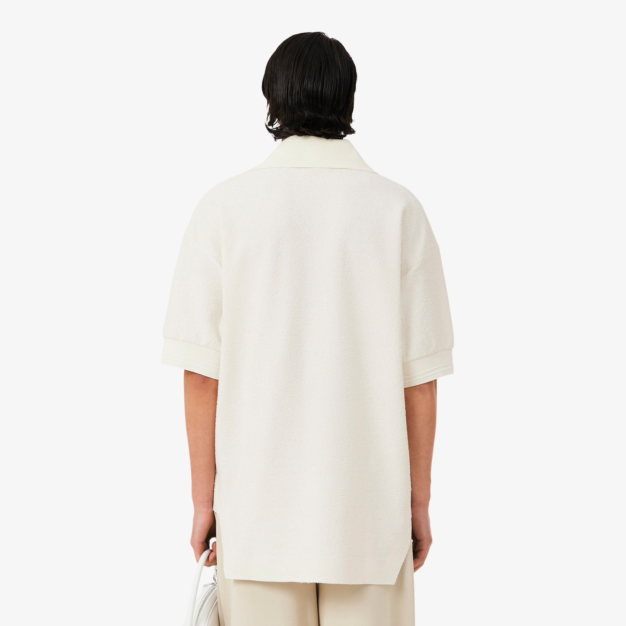 Runway Loose Fit Bouclé Knit Polo Shirt