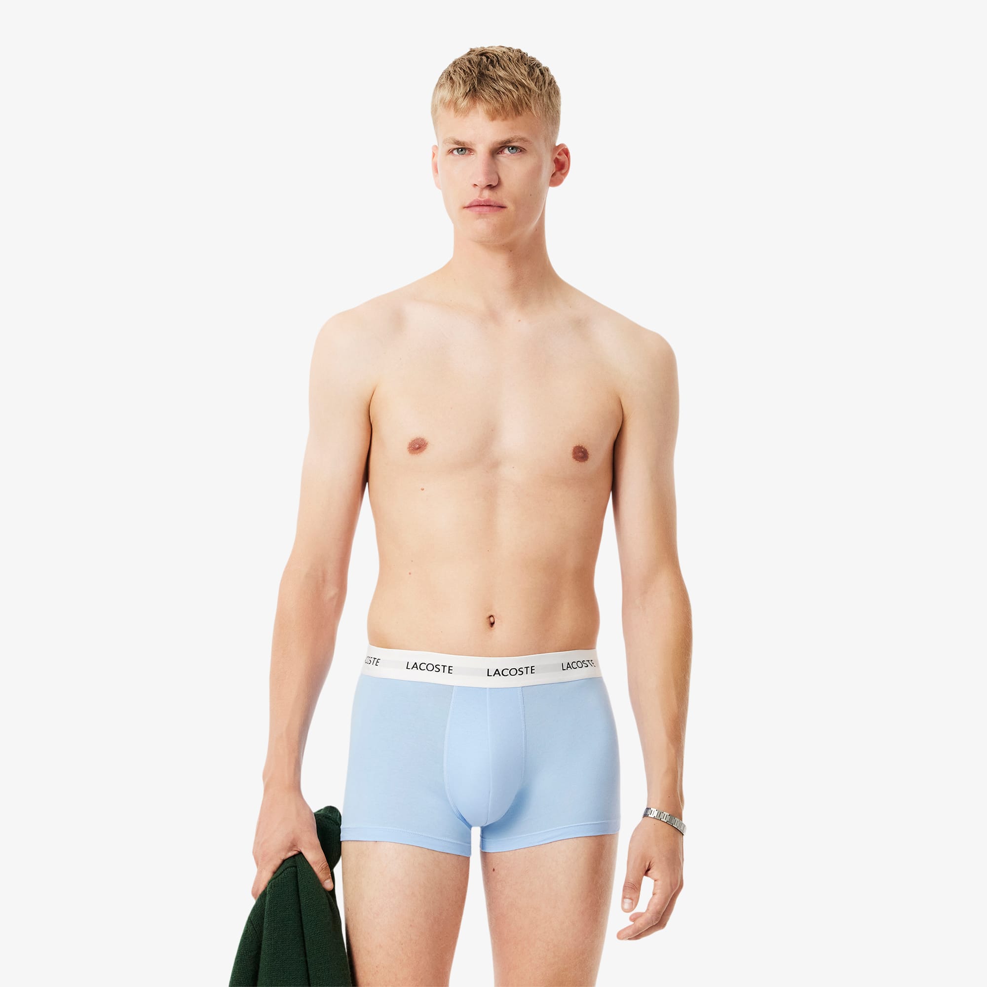 Lacoste Men's 3-Pack Stretch Cotton Trunks