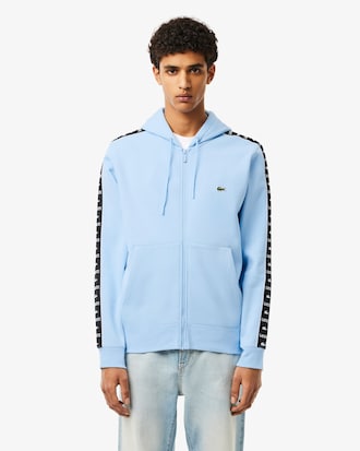 Men's Logo Stripe Zip-Up Hoodie