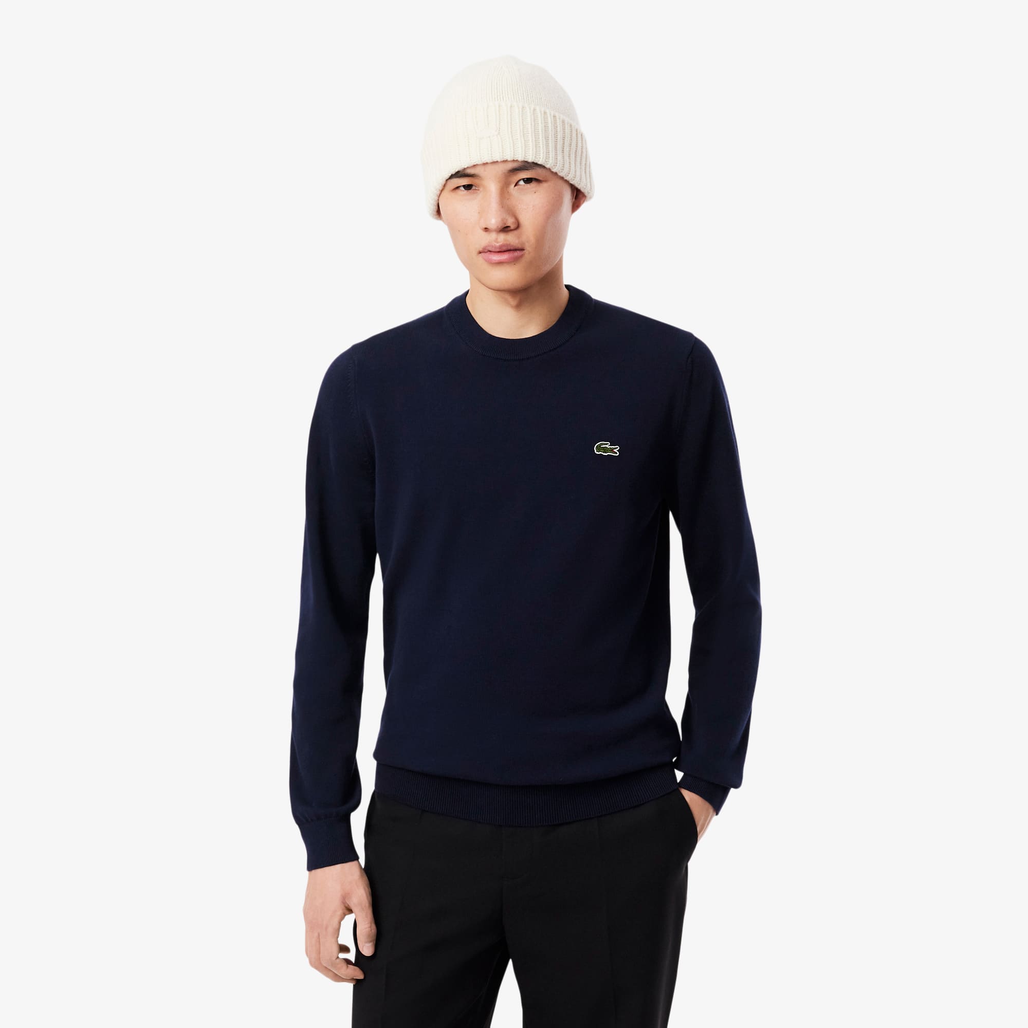 Men's Crew Neck Cotton Sweater - Sweaters & Sweatshirts
