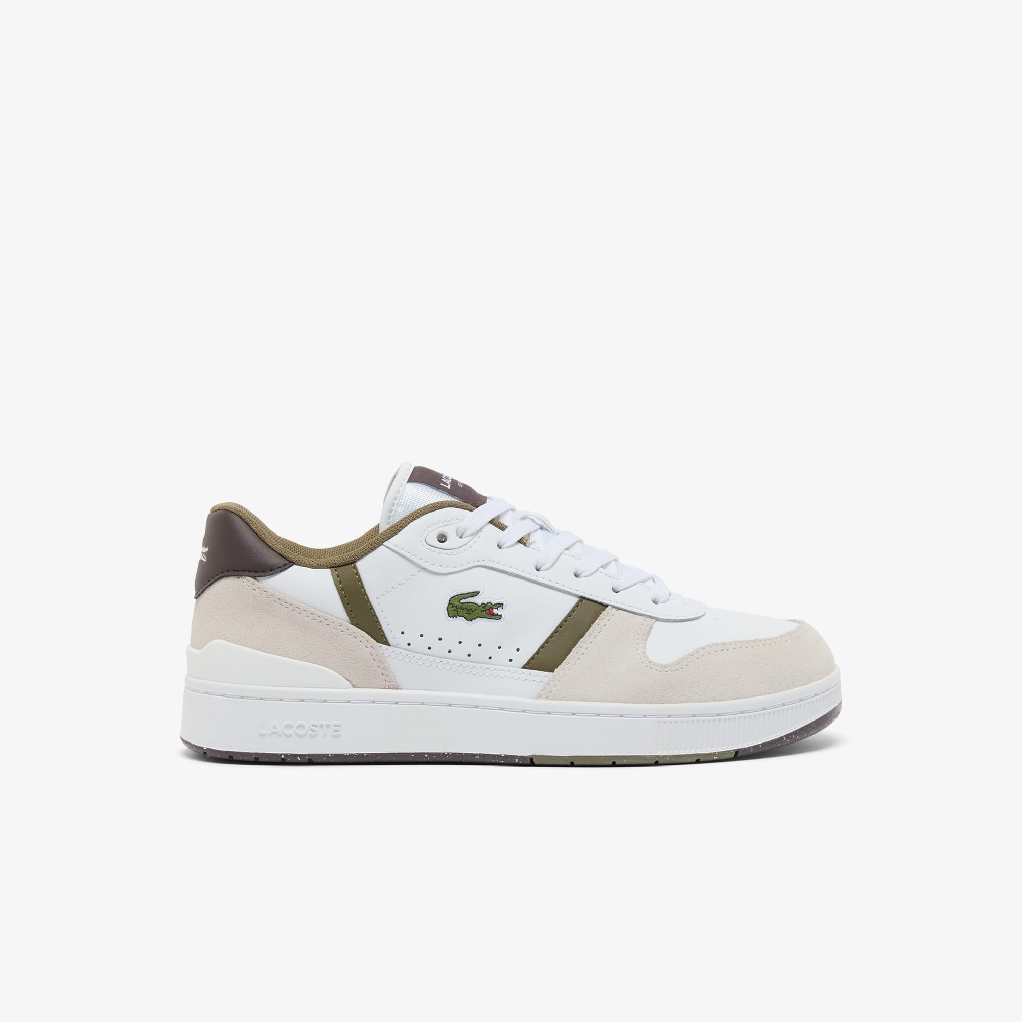 Lacoste Men's T-clip Set Leather Sneakers - 9 In White