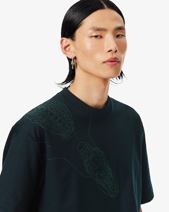 Runway Embroidered Crocodile T-shirt