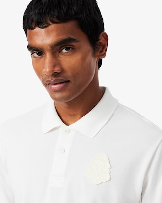 Mini Piqu&eacute; Badge Accent Stretch Golf Polo Shirt