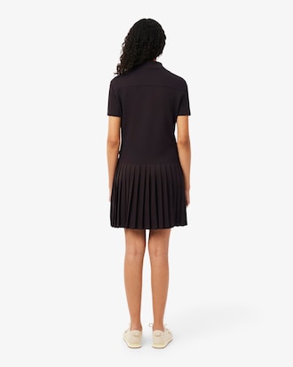 Stretch Piqu&eacute; Pleated Polo Dress