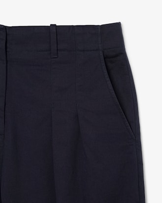Pantalones el&aacute;sticos de pierna ancha para mujer