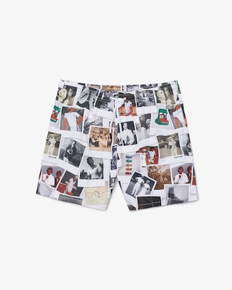 Unisex Lacoste LIVE x Polaroid Print Swimming Trunks