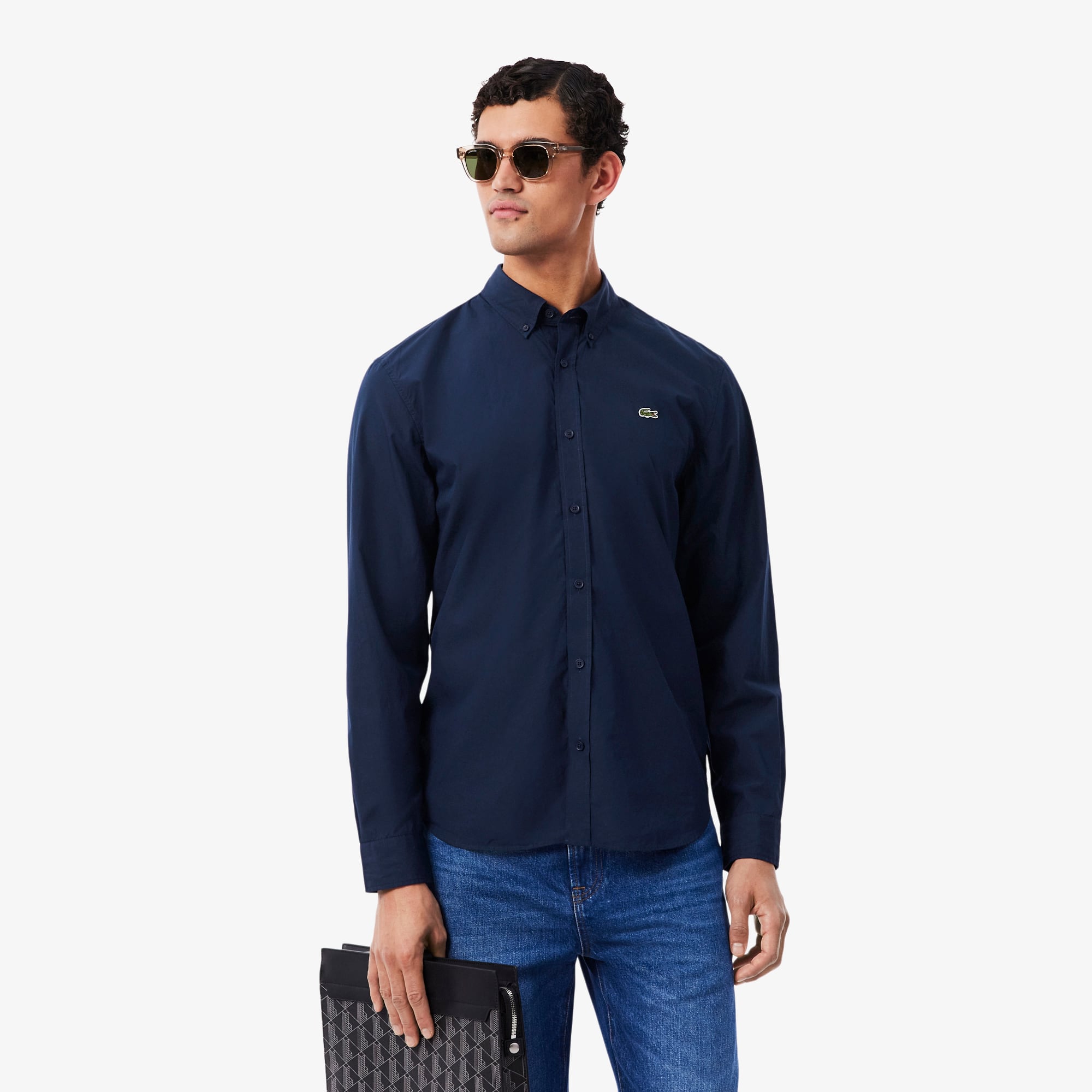 Regular Fit Stretch Poplin Shirt - Button Down Shirts - New In