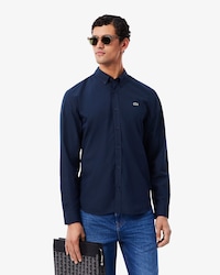 Camisa De Popelina El&aacute;stica De Corte Regular
