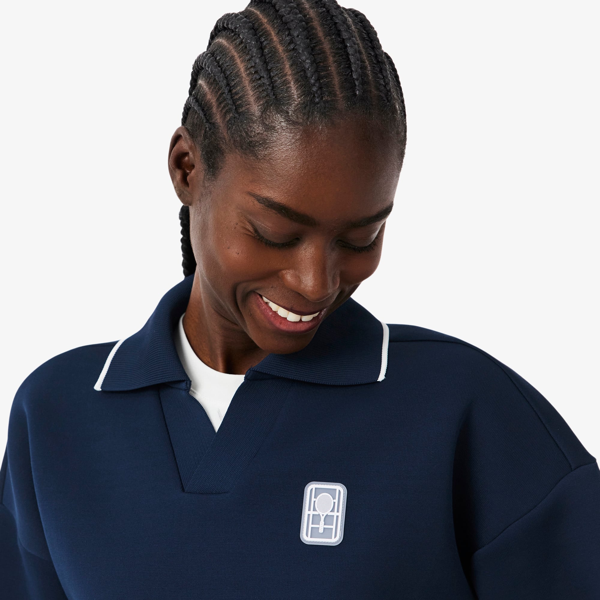 Tennis Heritage Polo Collar Sweatshirt - Sweaters & Sweatshirts