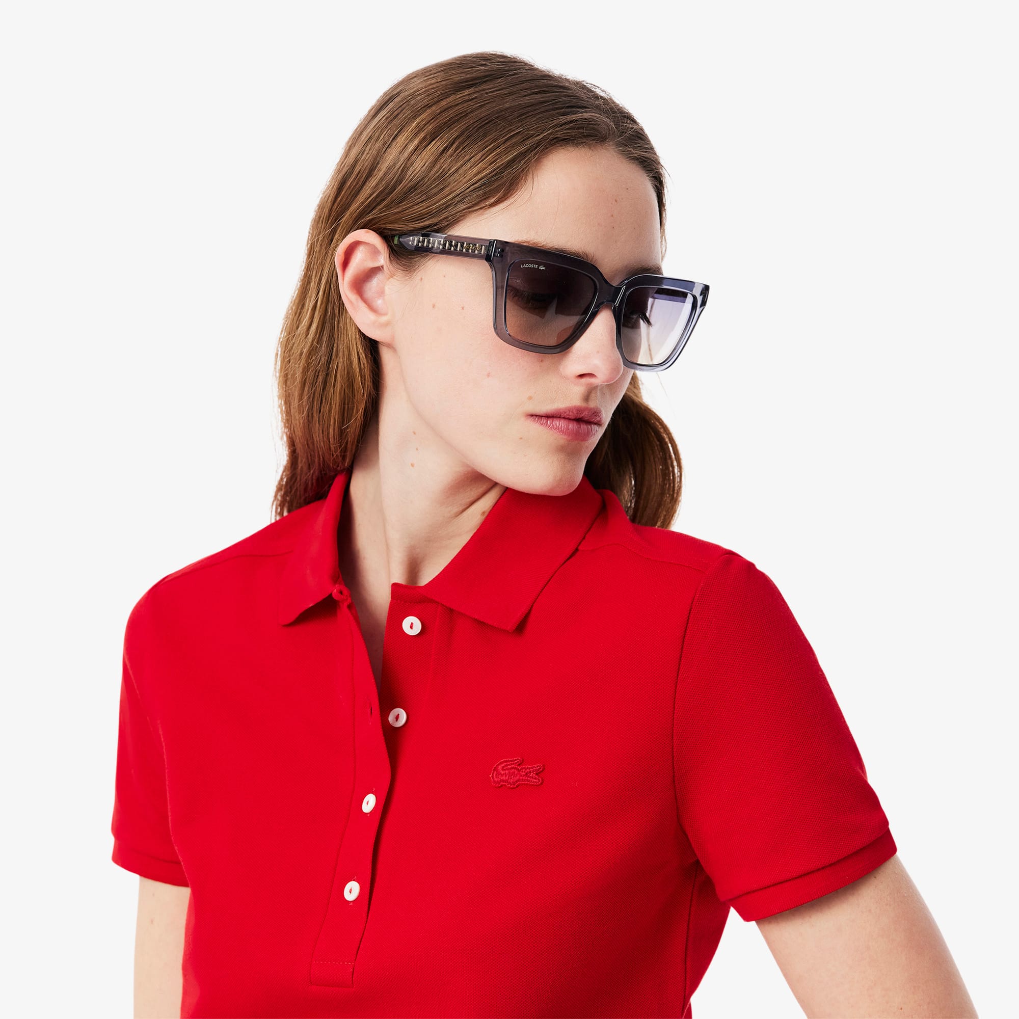 Women's L.12.D Slim Fit Stretch Mini Piqué Polo - Polo Shirts