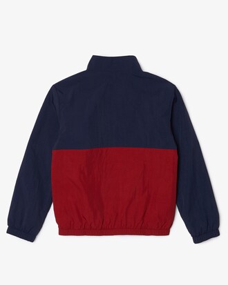 Chamarra en color block de cuello alto Lacoste para ni&ntilde;os