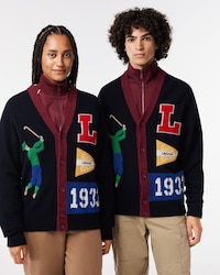 Unisex Golfer Motif Cardigan