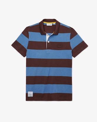 Men&rsquo;s Regular Fit Striped Cotton Piqu&eacute; Polo