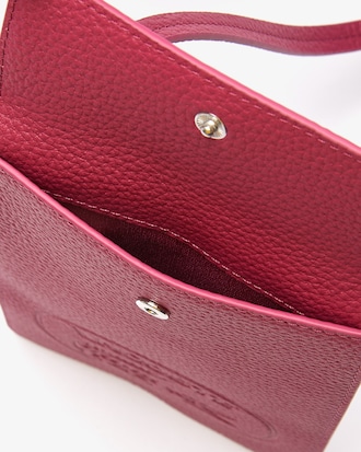 Croco Crew Flap Grained Leather Smartphone Pouch