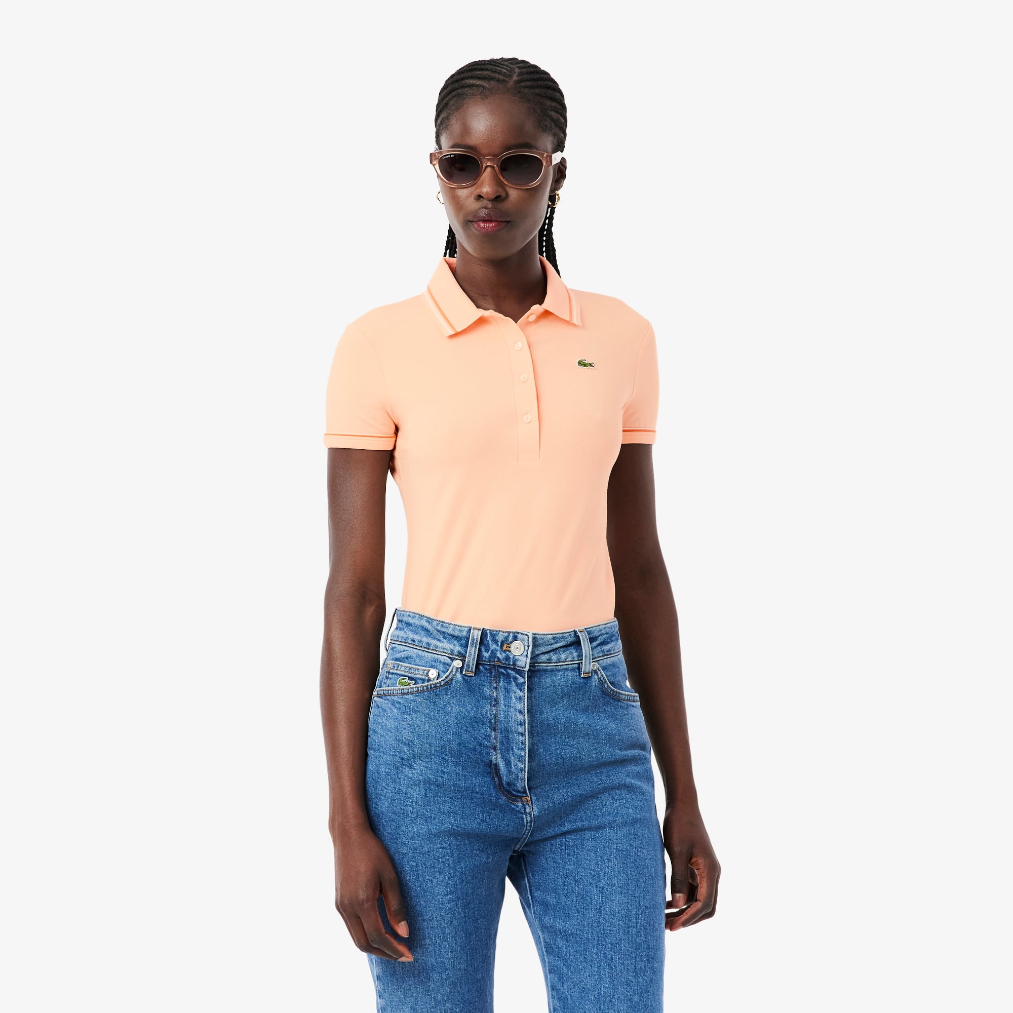 Lacoste Women's L.12.D Slim Fit Trim Detail Polo