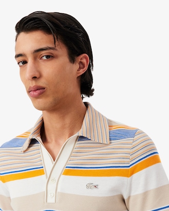 Runway Slim Fit Striped Piqu&eacute; Polo Shirt