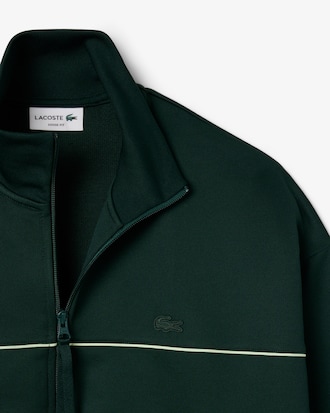 Men's Satin Effect Zip-Up Fleece Sweatshirt