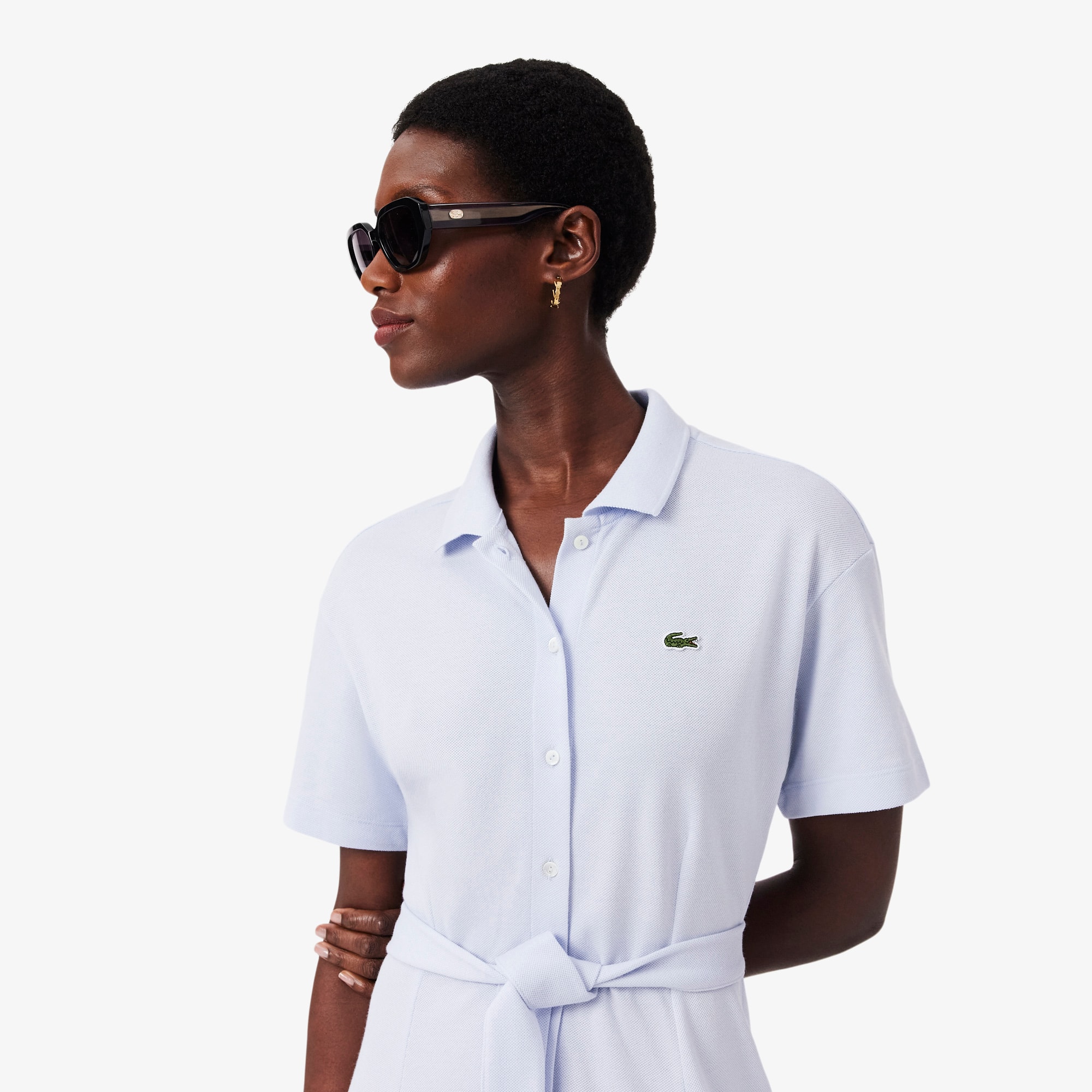 Women's Flared Mini-Piqué Polo Dress - Dresses - New In 2026 | Lacoste