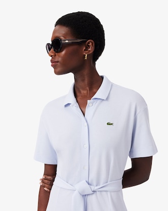 Women's Flared Mini-Piqu&eacute; Polo Dress