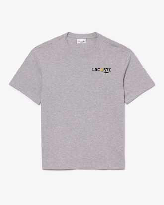 Playera de algodón pesado con estampado en la espalda