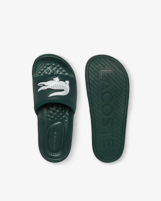 Men's Croco Dualiste Logo Strap Slides