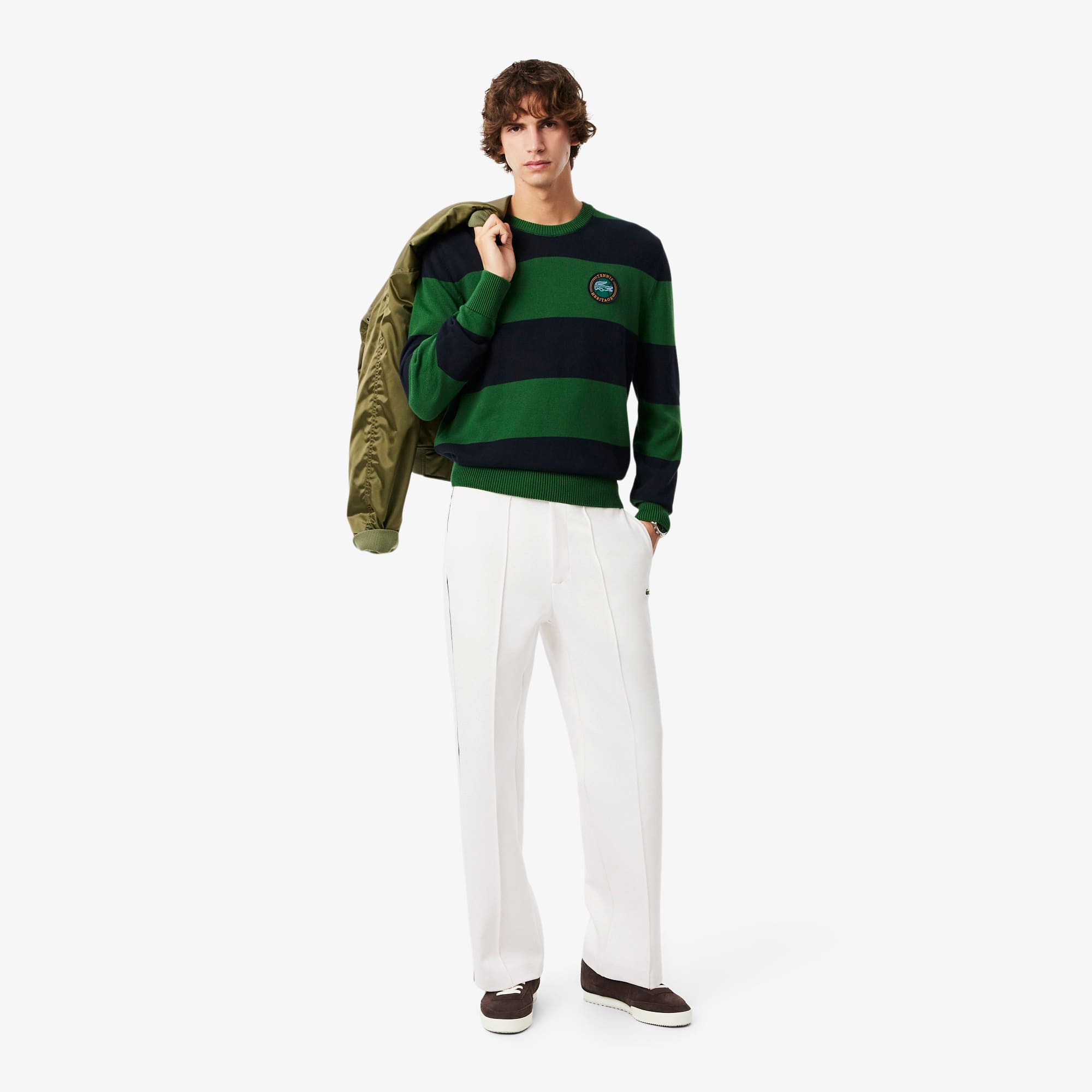 Lacoste Men's Pleated Twill Sweatpants - 4xl In White