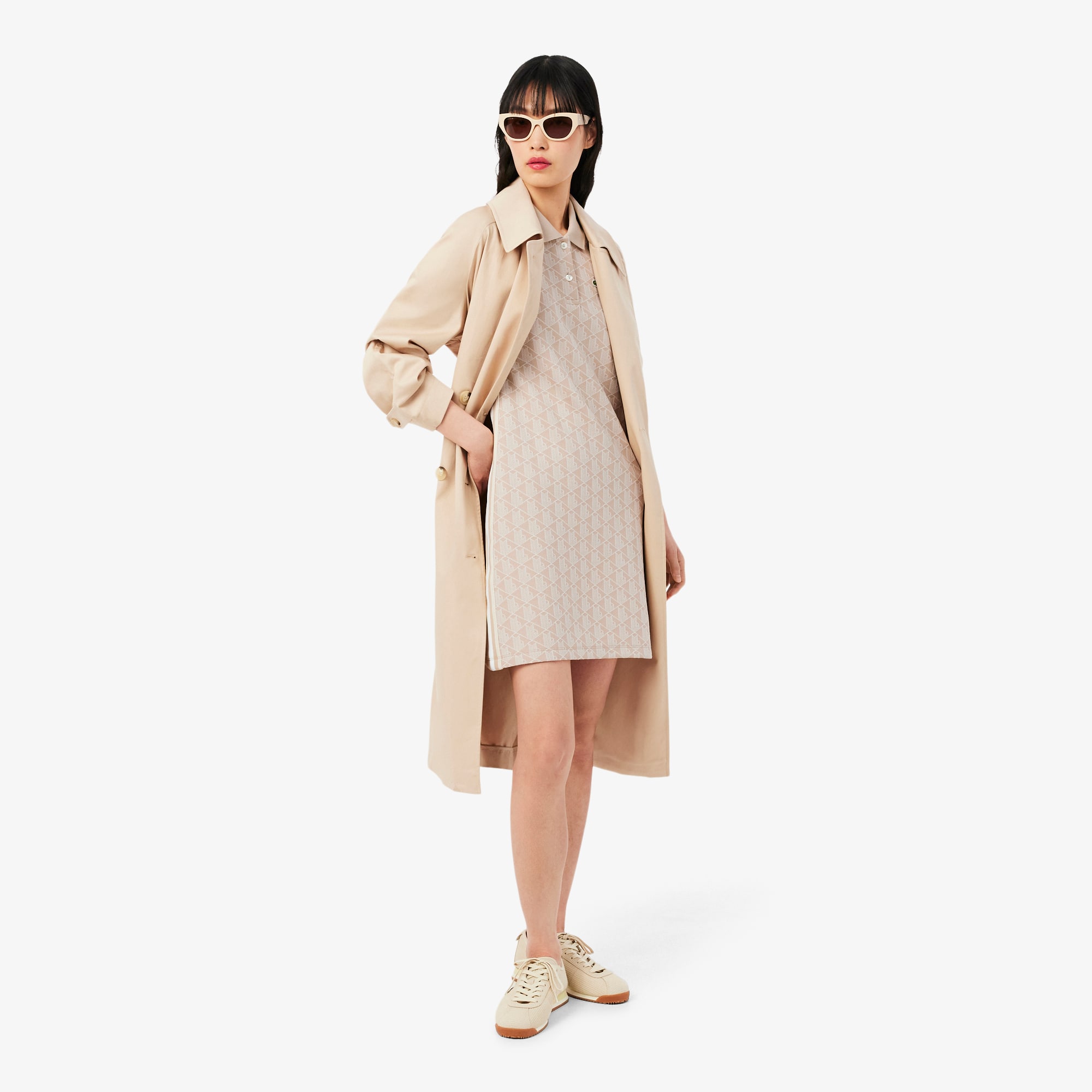 Lacoste Women's Slim Fit Monogram Polo Dress - 44