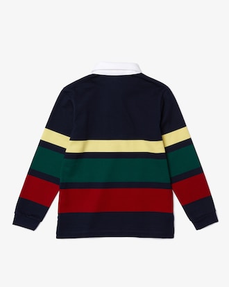 Kids' Regular Fit Striped Rugby Polo