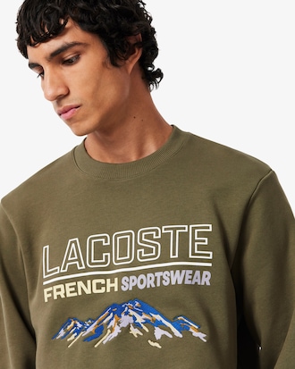 Men's Embroidered Motif Fleece Sweatshirt