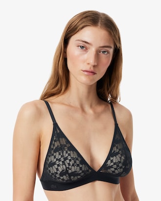 Logo Lace Triangle Bralette
