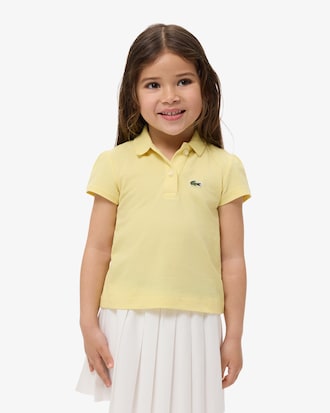 Girls' Scalloped Collar Piqu&eacute; Polo