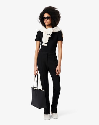 Women's L.12.D Slim Fit Stretch Mini Piqué Polo