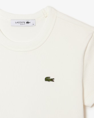 Women's Slim Fit Ribbed Cotton T-Shirt