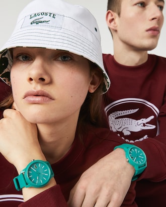 Lacoste L.12.12 3 Hands Green Silicone Watch