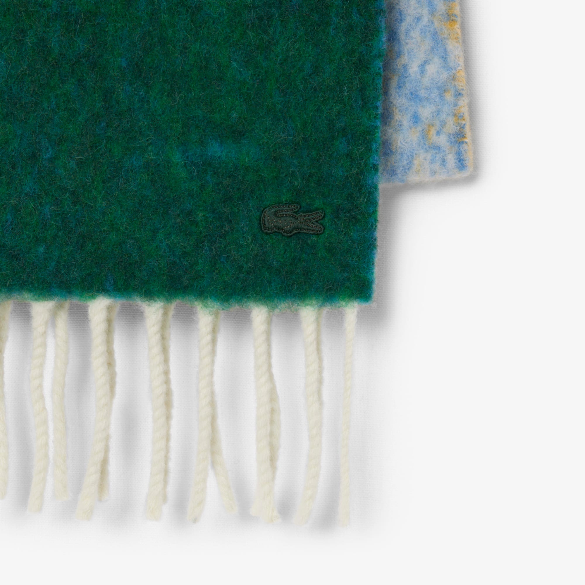 Unisex Landscape Motif Alpaca Wool Scarf