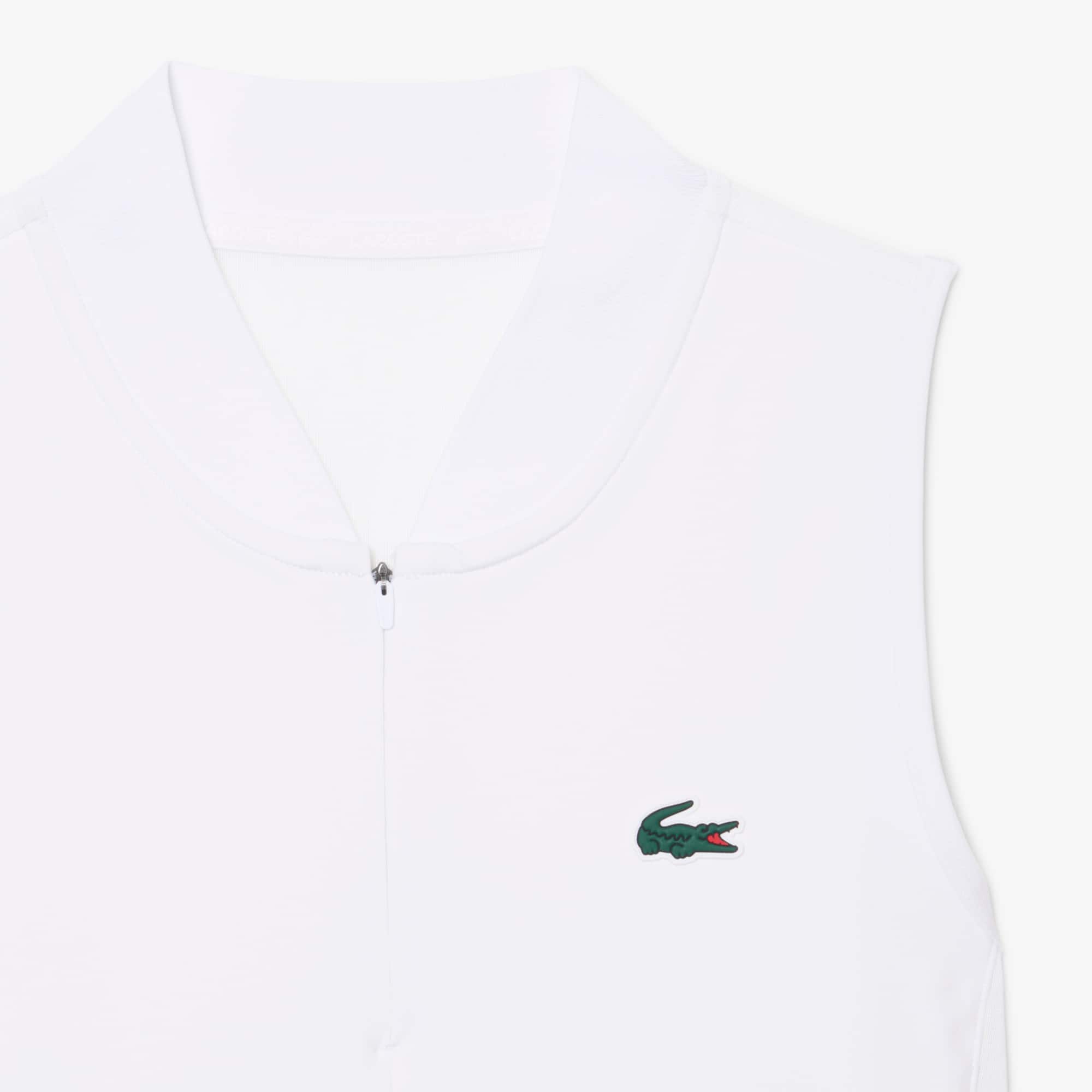 Sleeveless Stretch Dual Fabric Tennis Polo Shirt