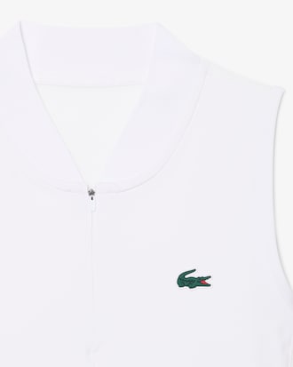 Sleeveless Stretch Dual Fabric Tennis Polo Shirt