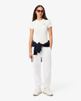Women's Slim Fit Ribbed Cotton T-Shirt