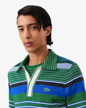 Runway Slim Fit Striped Piqu&eacute; Polo Shirt