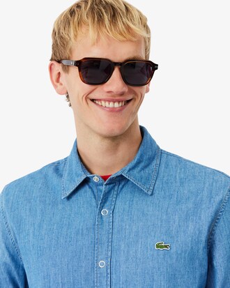 Camisa Vaquera Ligera De Corte Regular Para Hombre