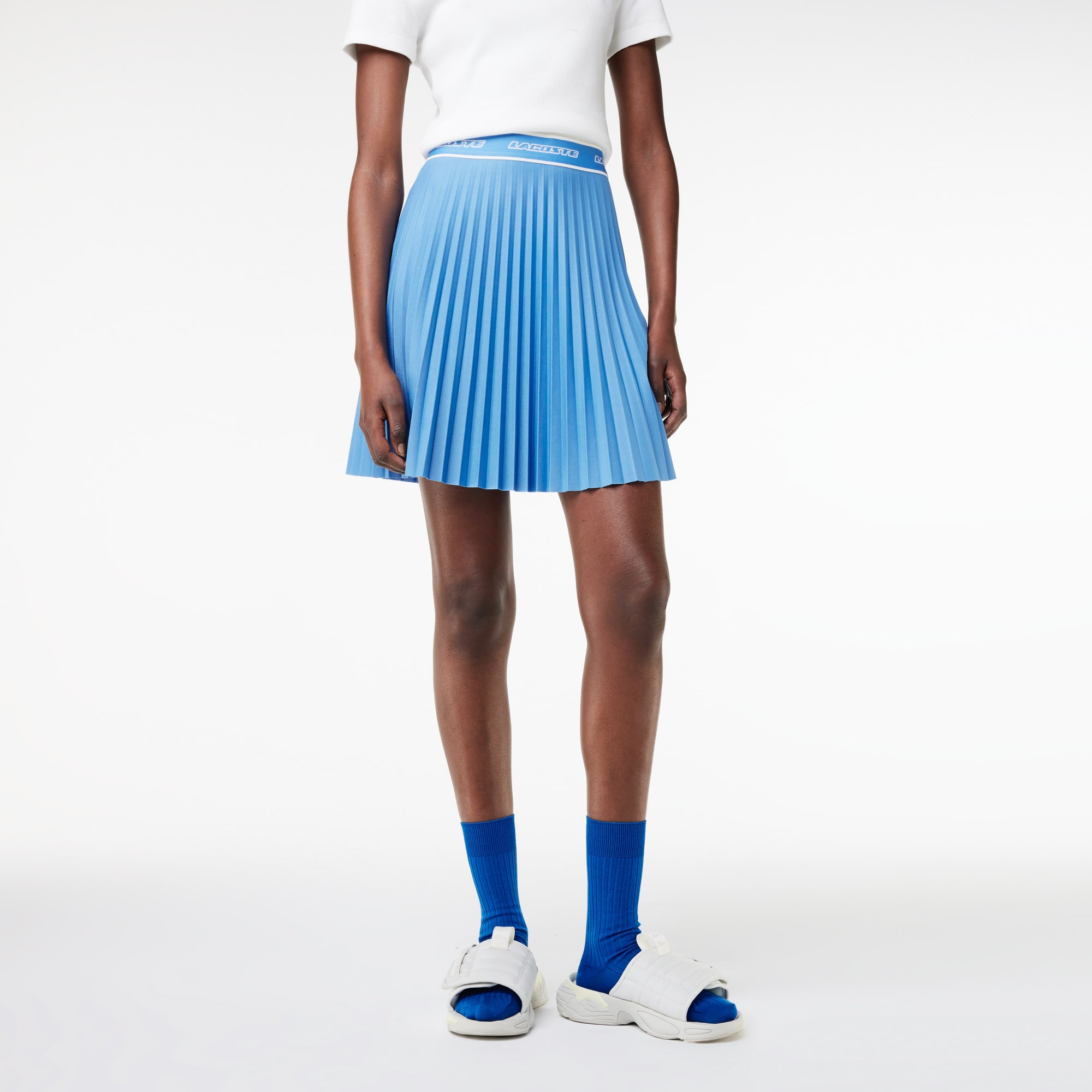 ★LACOSTE★ Women's Essential Short Pleated Skirt Navy JF140 Women's Short Pleated Skirt - Shorts & Skirts - New In 2025