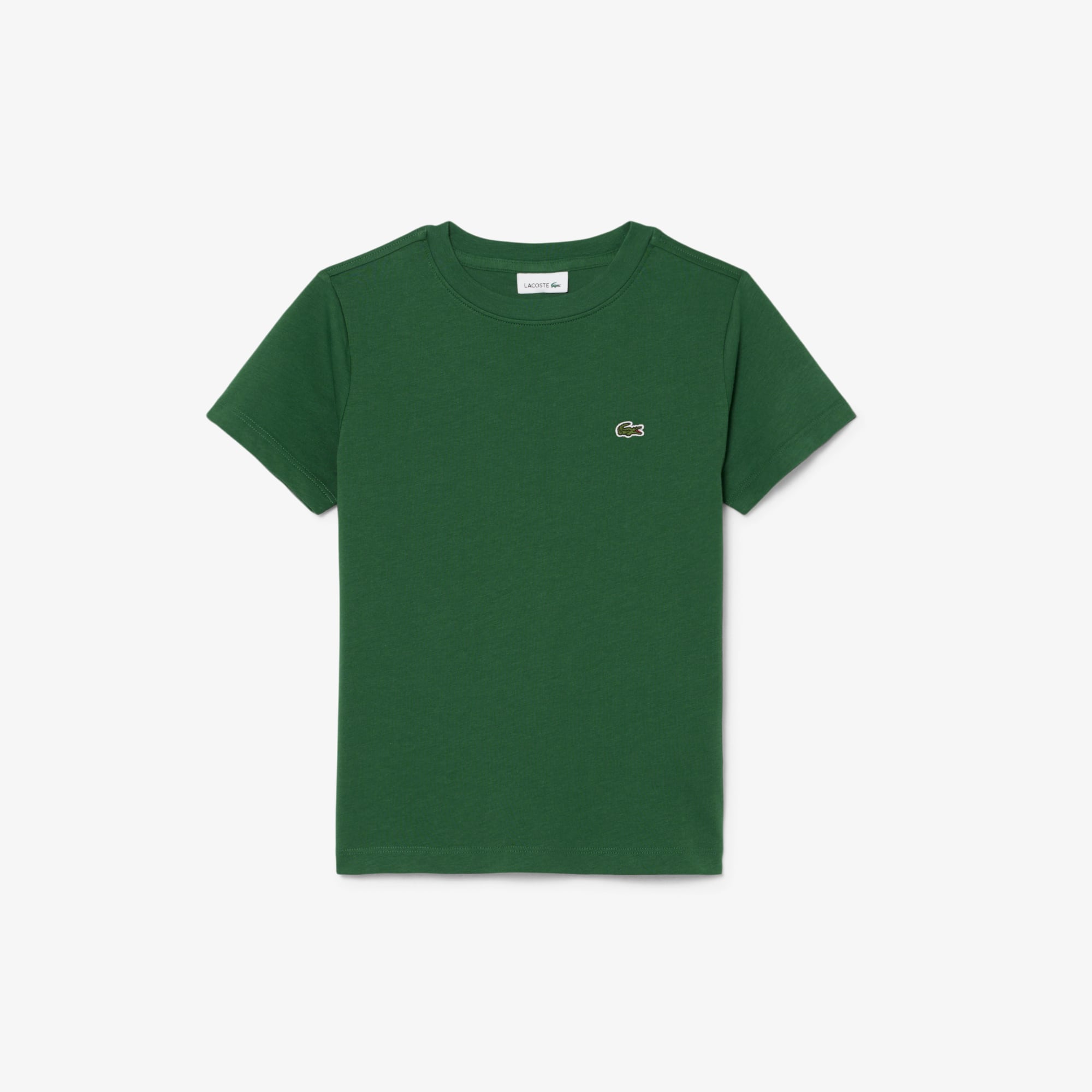 Lacoste Unisex Cotton Crew Neck T-shirt - 12 Years In Green