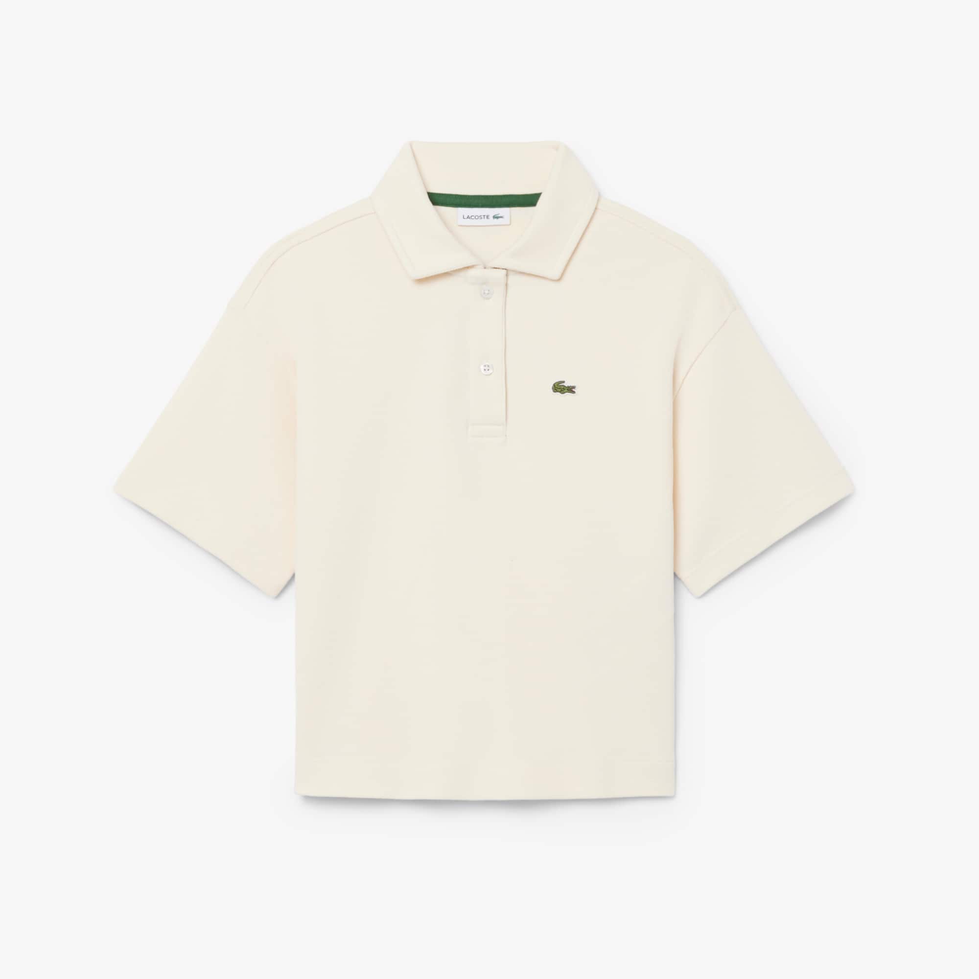 Lacoste Girls' Oversized Piqué Polo  - 8 Years In Neutral