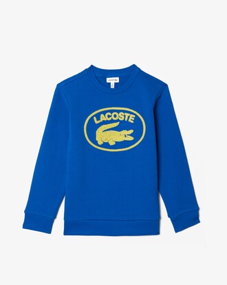 Sudadera de ni&ntilde;o con dise&ntilde;o color block y marca a contraste