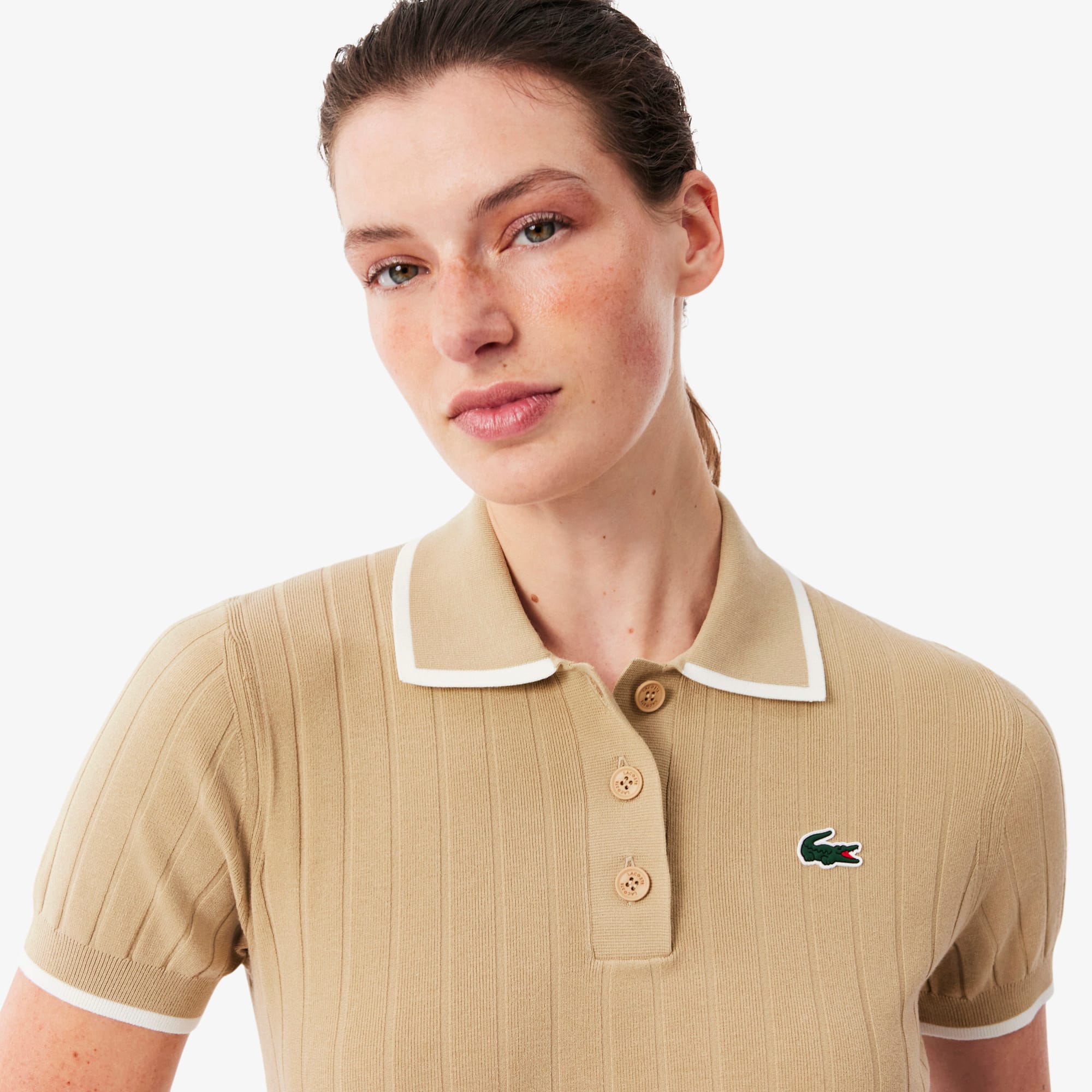Women's Short Sleeve Polo Collar Golf Sweater