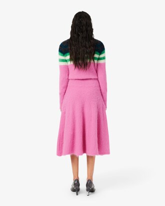 Runway High Neck Alpaca Wool Maxi Dress
