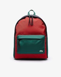 Mochila de lona con bloques de color para hombre